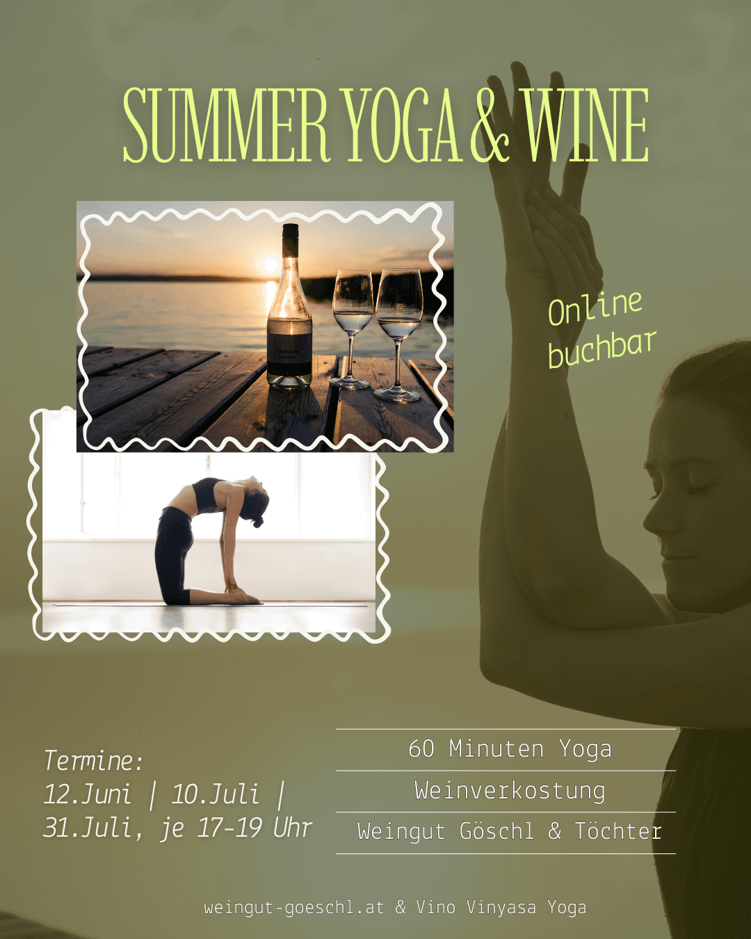 Yoga und Wein - Vino Vinyasa Yoga am Neusiedler See
